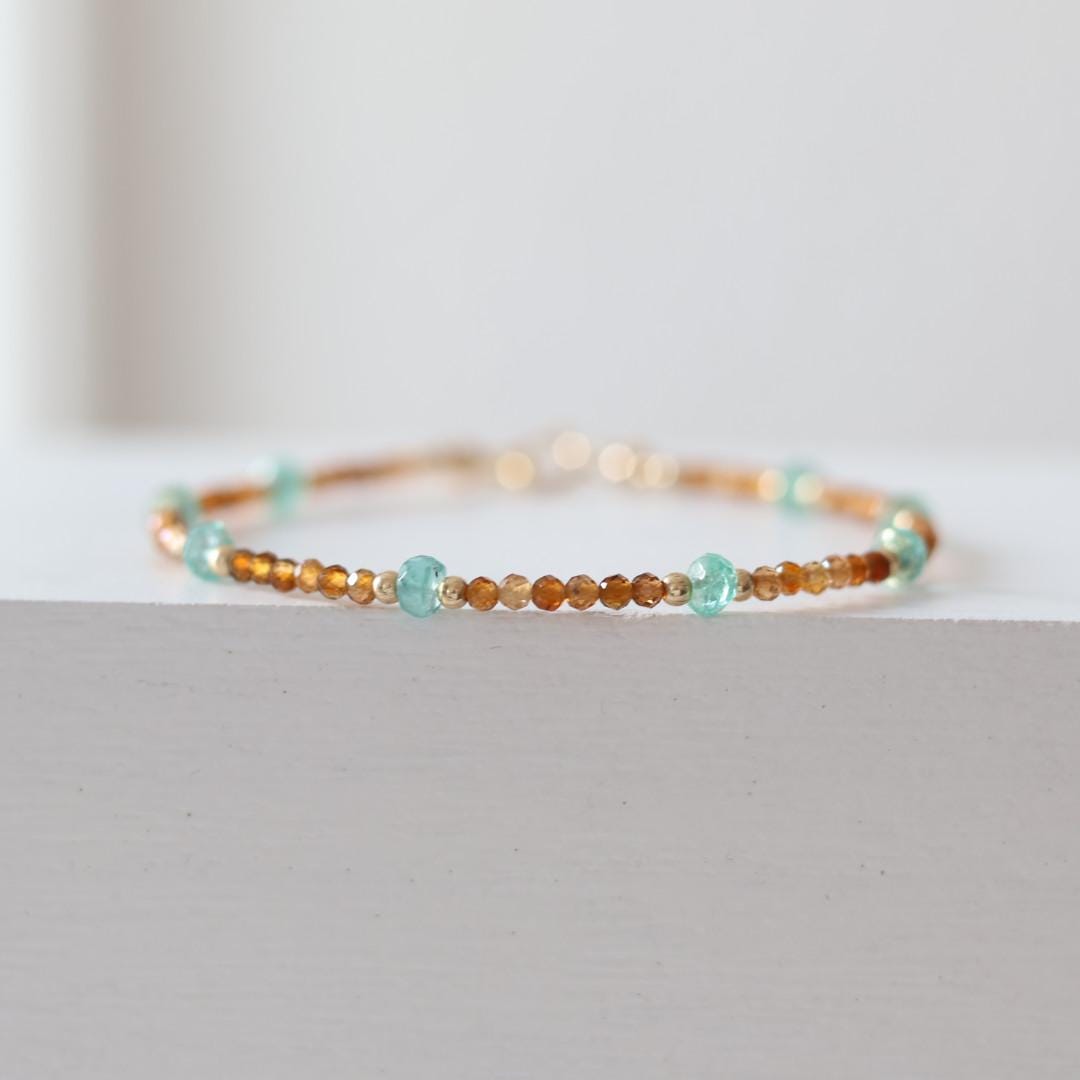 Tiny Yellow Tourmaline Bracelet