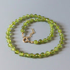 peridot statement beaded necklace August birthstone jewelry gift