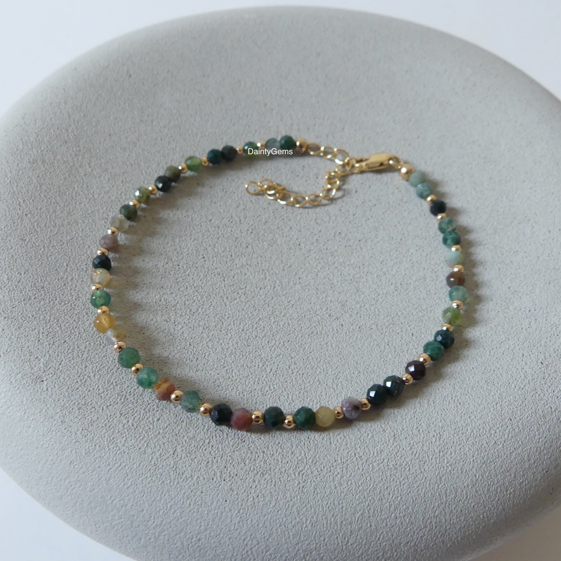 3mm Indian agate bracelet