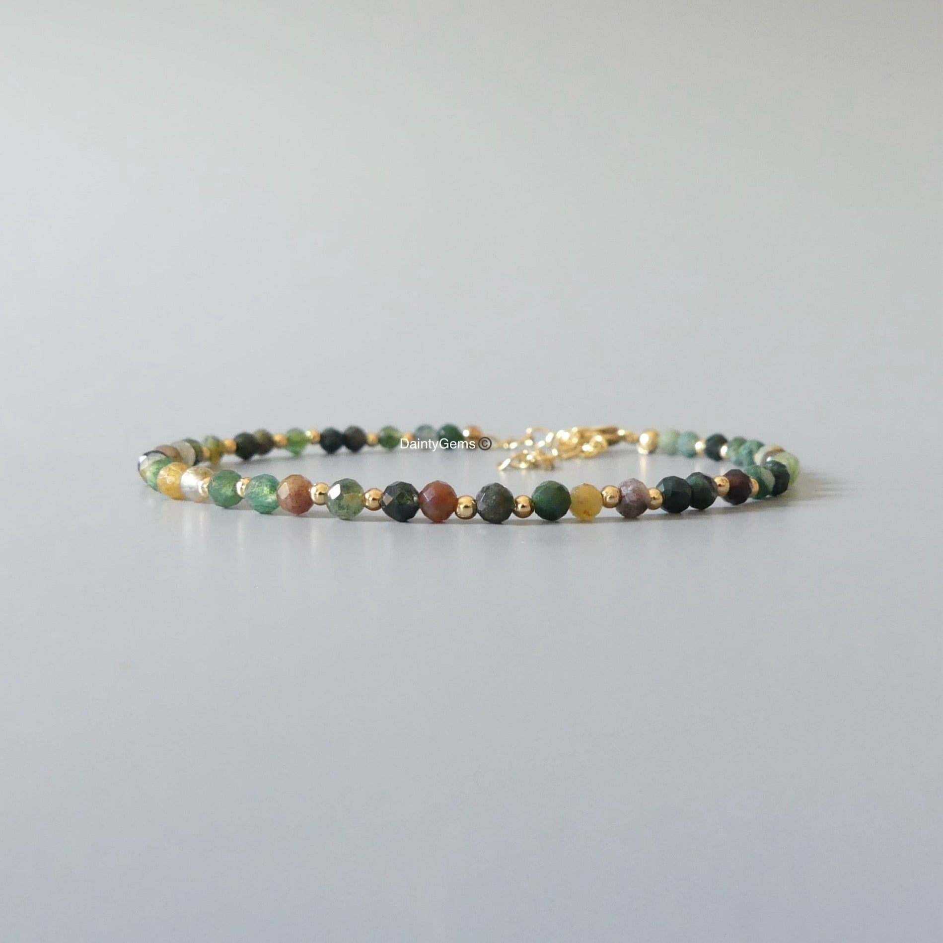 skinny Indian agate bead bracelet