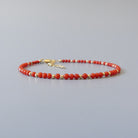 Genuine Italian coral dainty bracelet