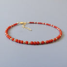 skinny Italian coral bead bracelet