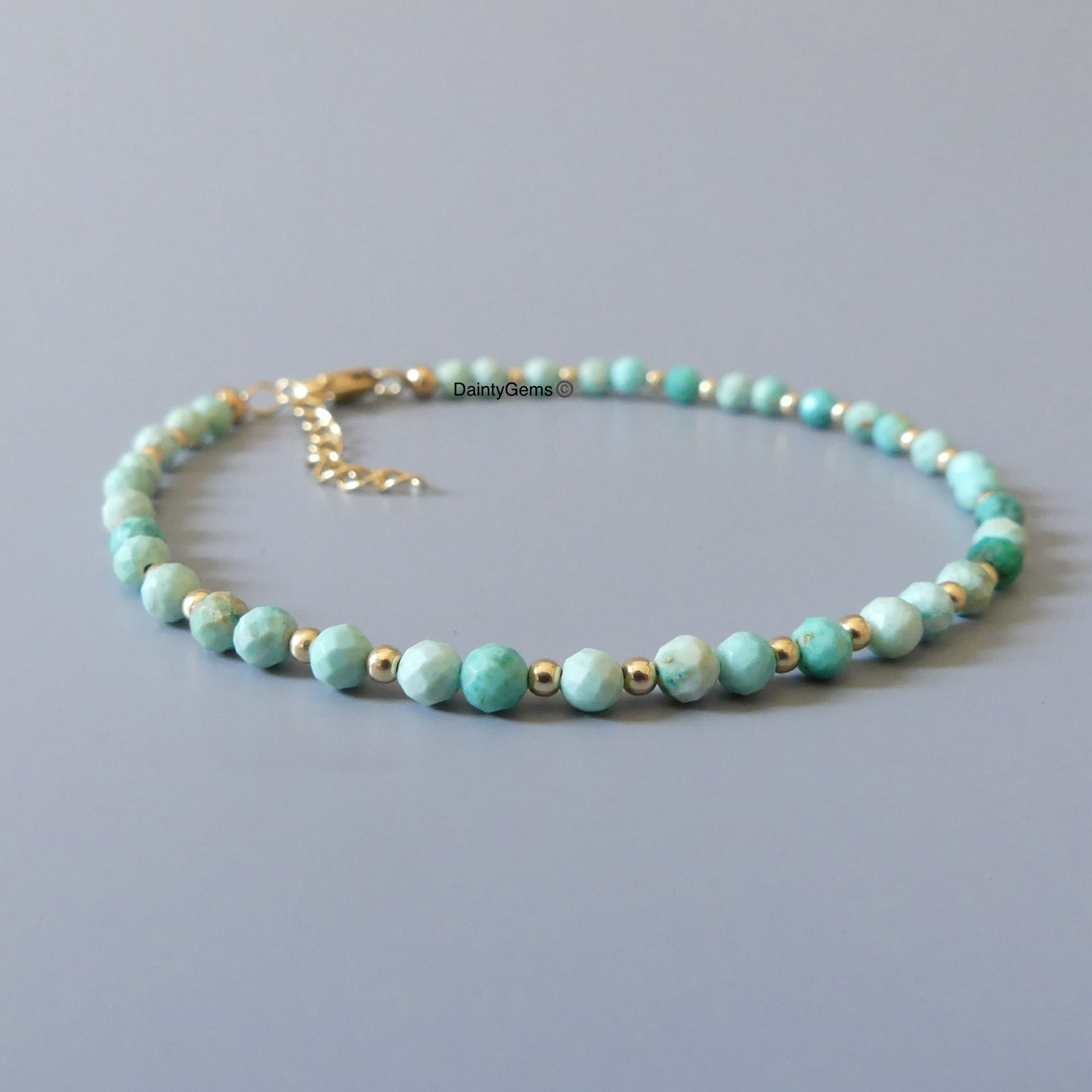 skinny peruvian turquoise bracelet