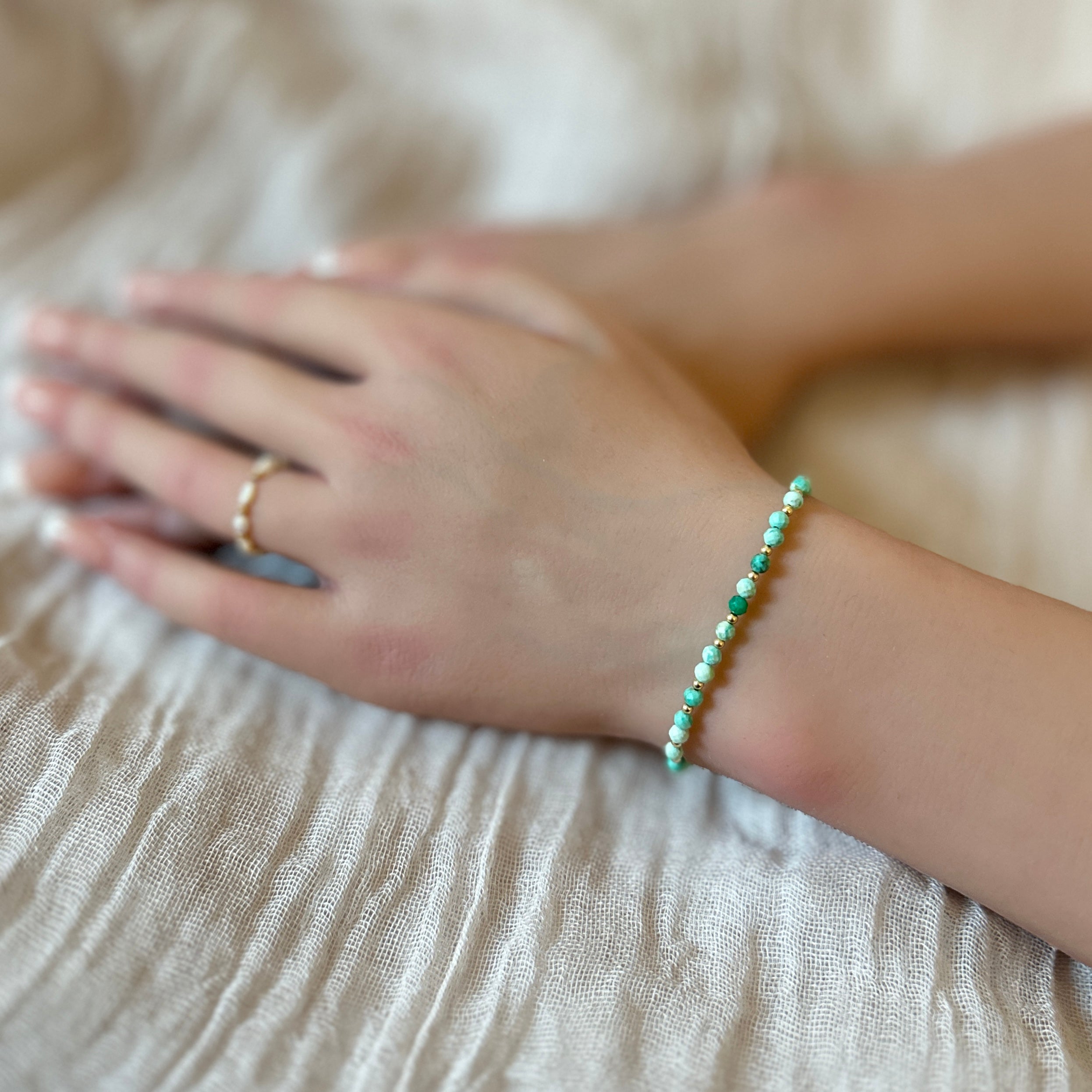 Peru turquoise bracelet dainty