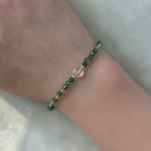 Dainty green amethyst bracelet February birthstone jewelry