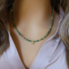 dainty natural jade necklace with pendant gold filled, good luck jewelry unique handcrafted meaningful