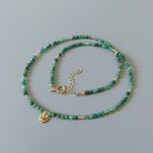 dainty natural jade necklace with pendant gold filled, good luck jewelry unique handcrafted meaningful