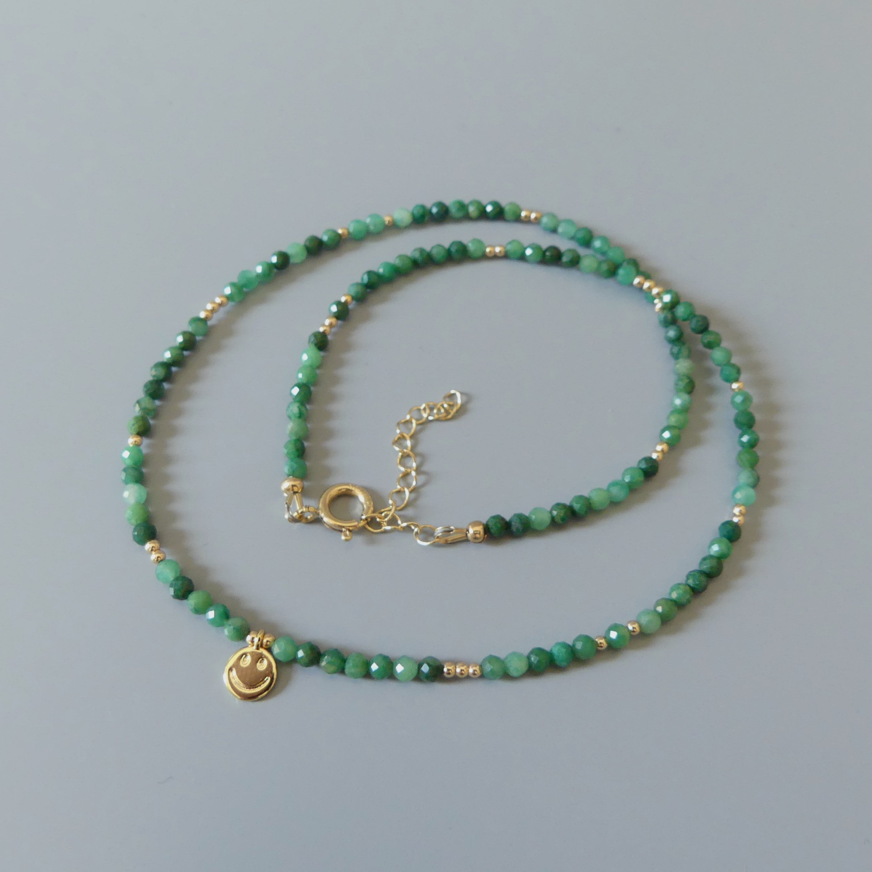 dainty natural jade necklace with pendant gold filled, good luck jewelry unique handcrafted meaningful