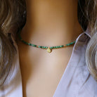 dainty natural jade necklace with pendant gold filled, good luck jewelry unique handcrafted meaningful