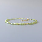 skinny peridot beaded bracelet