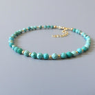 arizona turquoise and gold bead bracelet