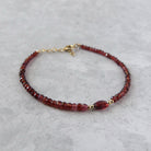 dainty Mozambique garnet bracelet January birthstone Jewelry gift