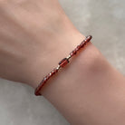 dainty Mozambique garnet bracelet January birthstone Jewelry gift