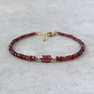 dainty Mozambique garnet bracelet January birthstone Jewelry gift