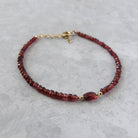 dainty Mozambique garnet bracelet January birthstone Jewelry gift