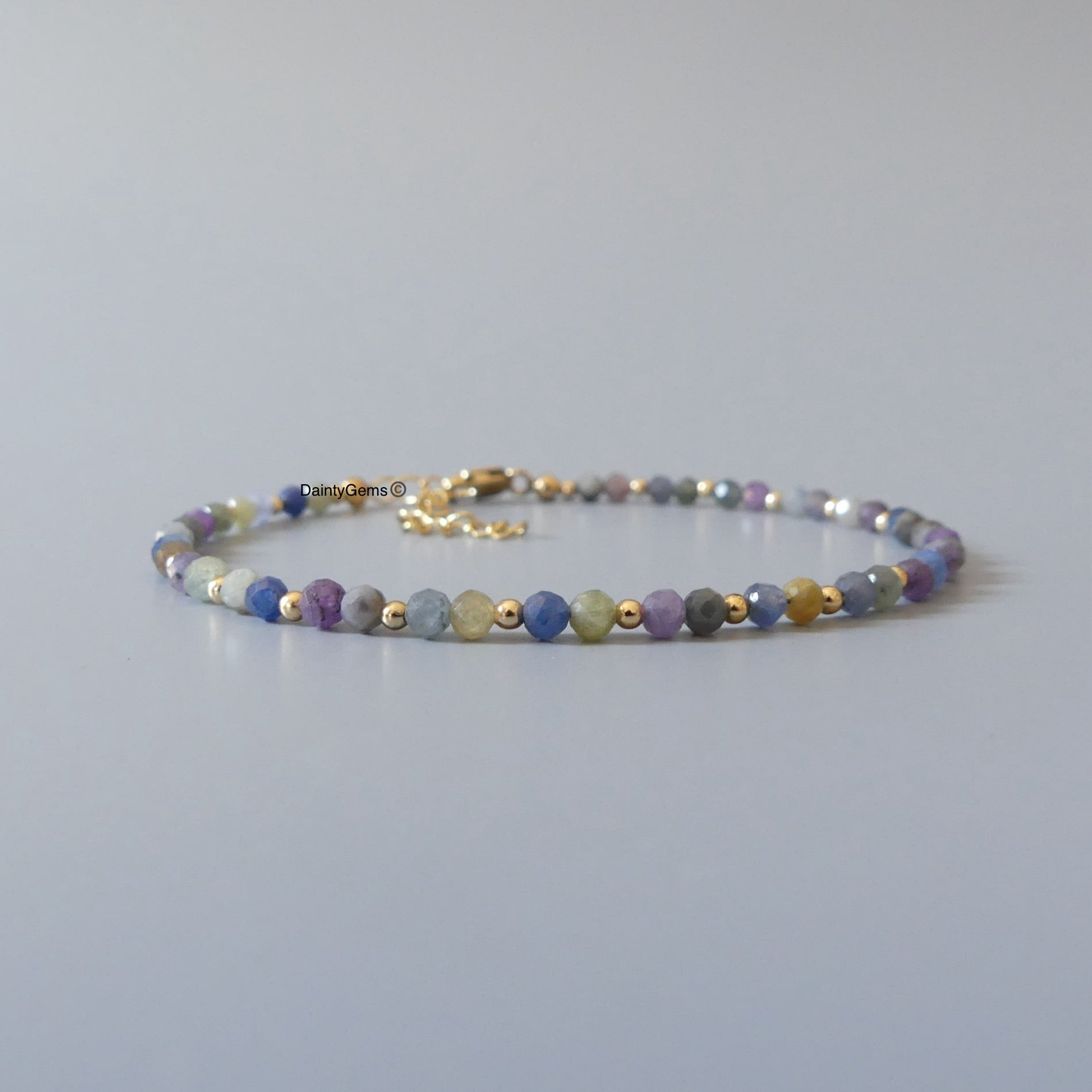 multi sapphire bead bracelet