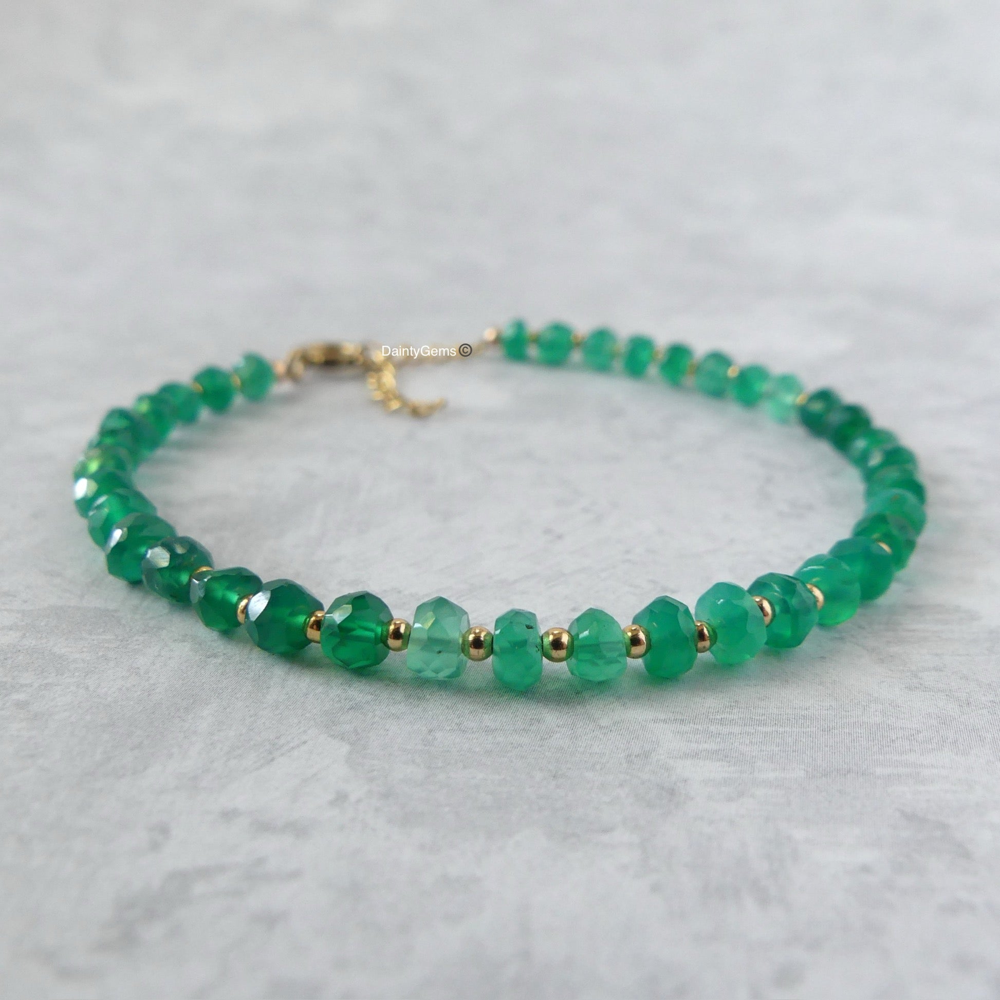 delicate green onyx bracelet meaningful jewelry gift
unique good luck