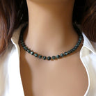 russian seraphinite beaded statement necklace