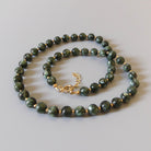 russian seraphinite beaded statement necklace
