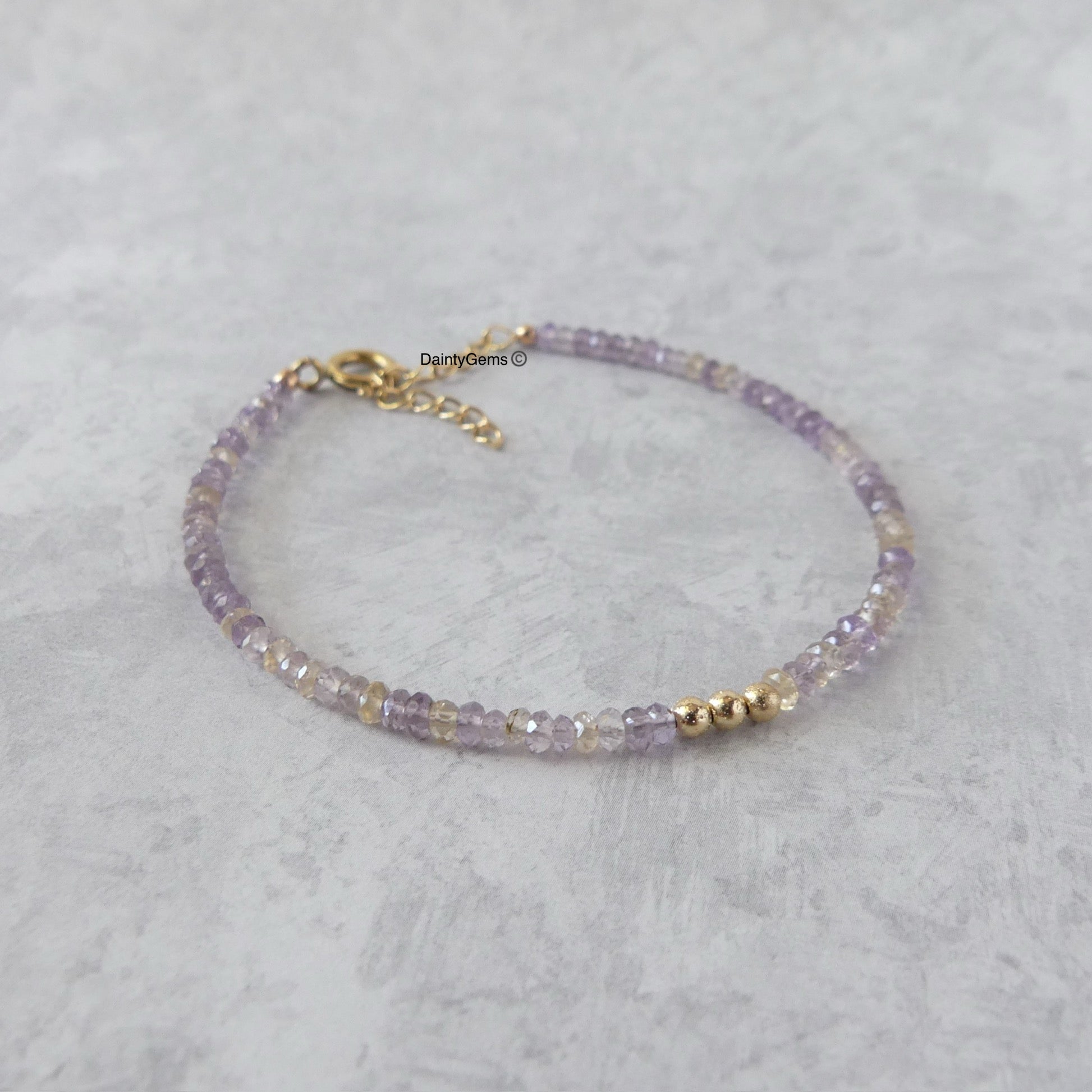 dainty ametrine bracelet delicate