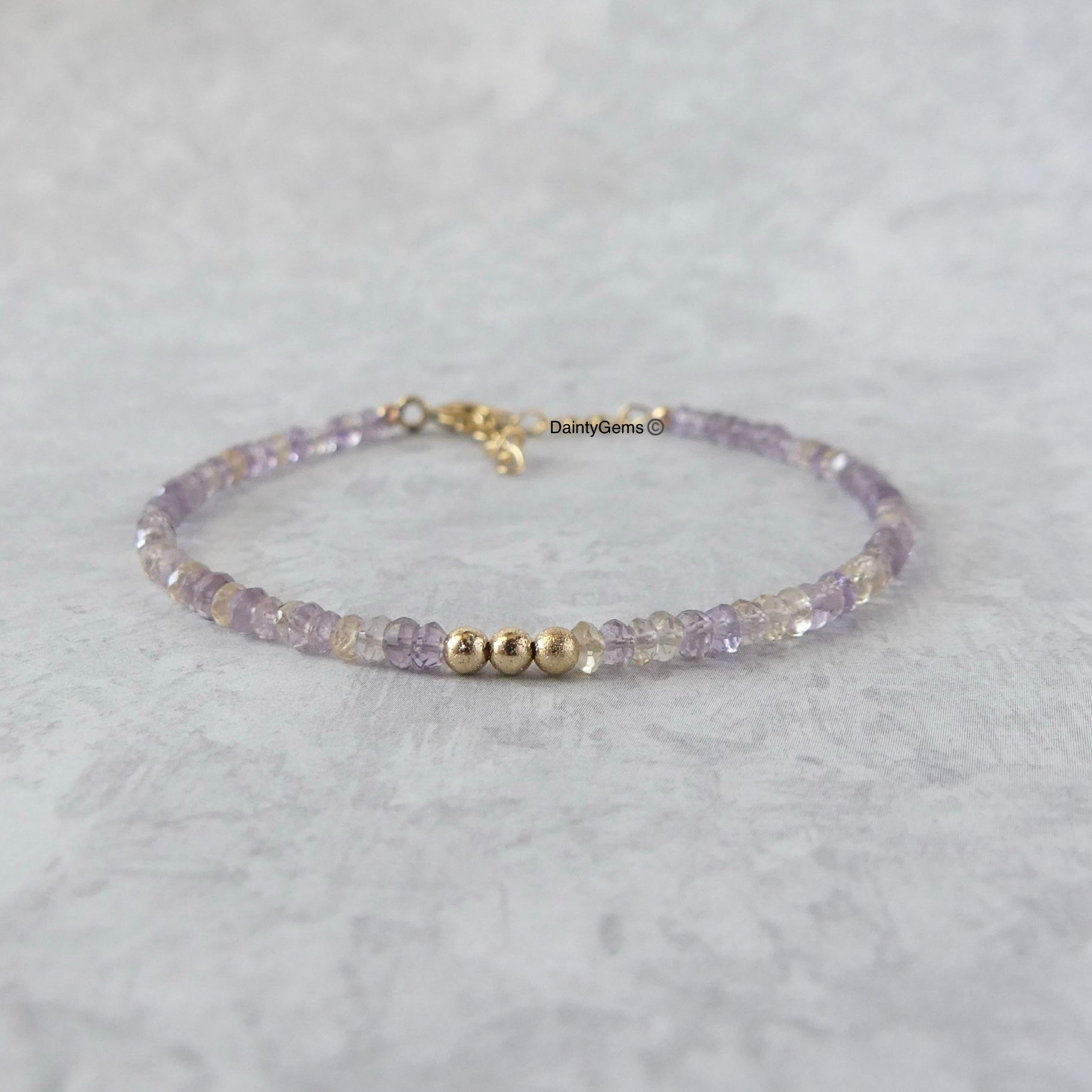 dainty ametrine bracelet delicate