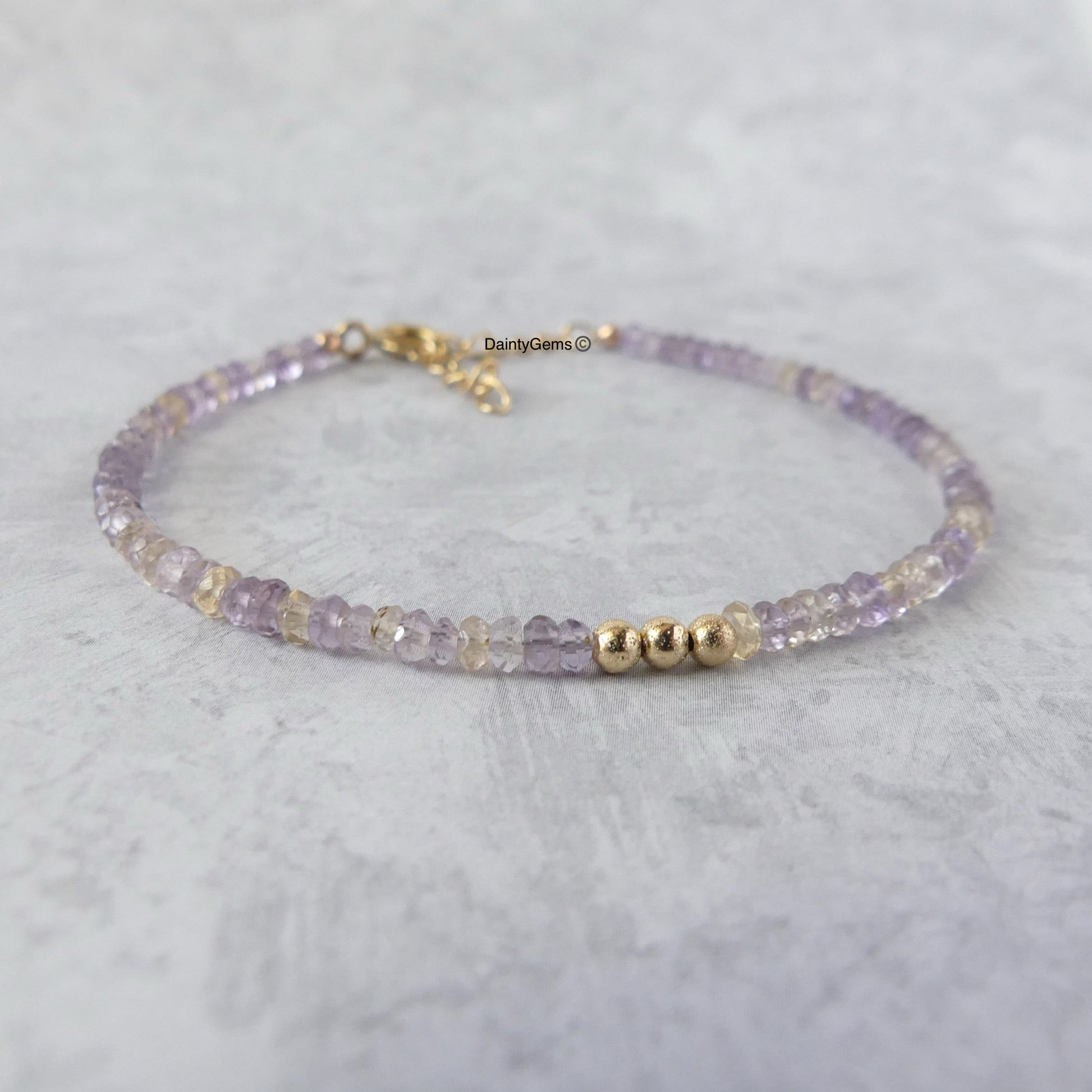 dainty ametrine bracelet delicate