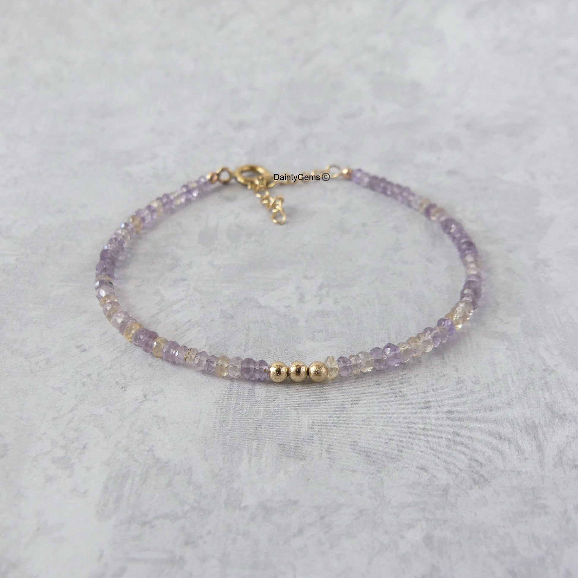 dainty ametrine bracelet delicate