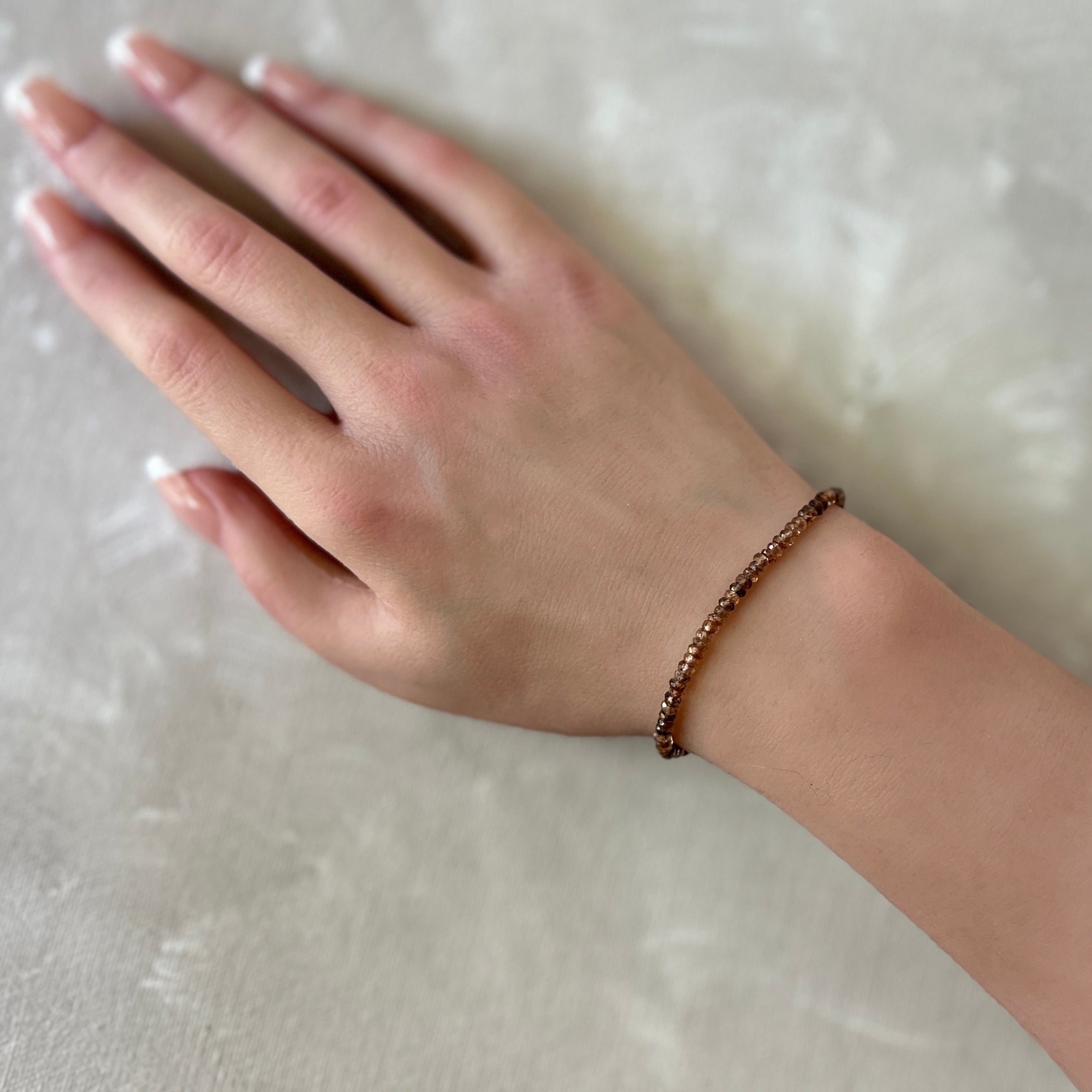 delicate andalusite bracelet