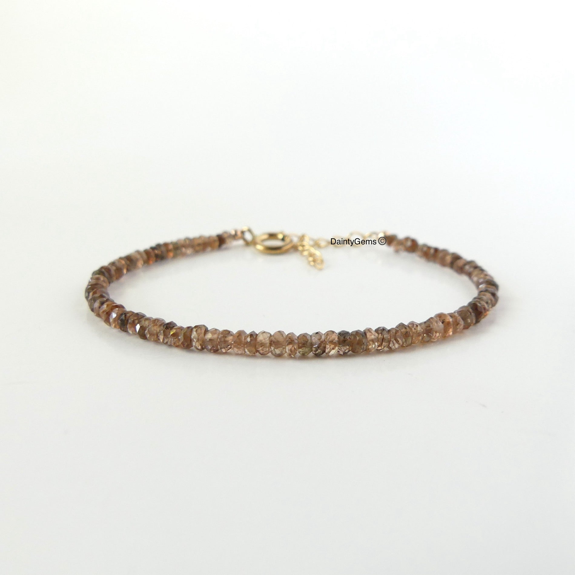 dainty andalusite bracelet