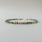 dainty black Ethiopian opal bead bracelet