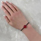 ruby and black spinel bracelet whimsy goth jewelry gift boho