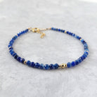 dainty blue kyanite beaded bracelet  meaningful jewelry gift