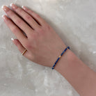 dainty blue kyanite beaded bracelet  meaningful jewelry gift