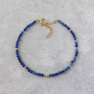 dainty blue kyanite beaded bracelet  meaningful jewelry gift