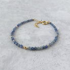 dainty sapphire bracelet September birthstone unique jewelry gift