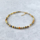 delicate AAA quality bumblebee jasper rondel bracelet, meaningful jewelry gift unique