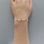 Tiny Blue Sapphire Bracelet Dainty Rock Quartz Gold Filled Bracelet Stacking Minimalist Birthstone Bracelet Gift for Women Wife Daughter