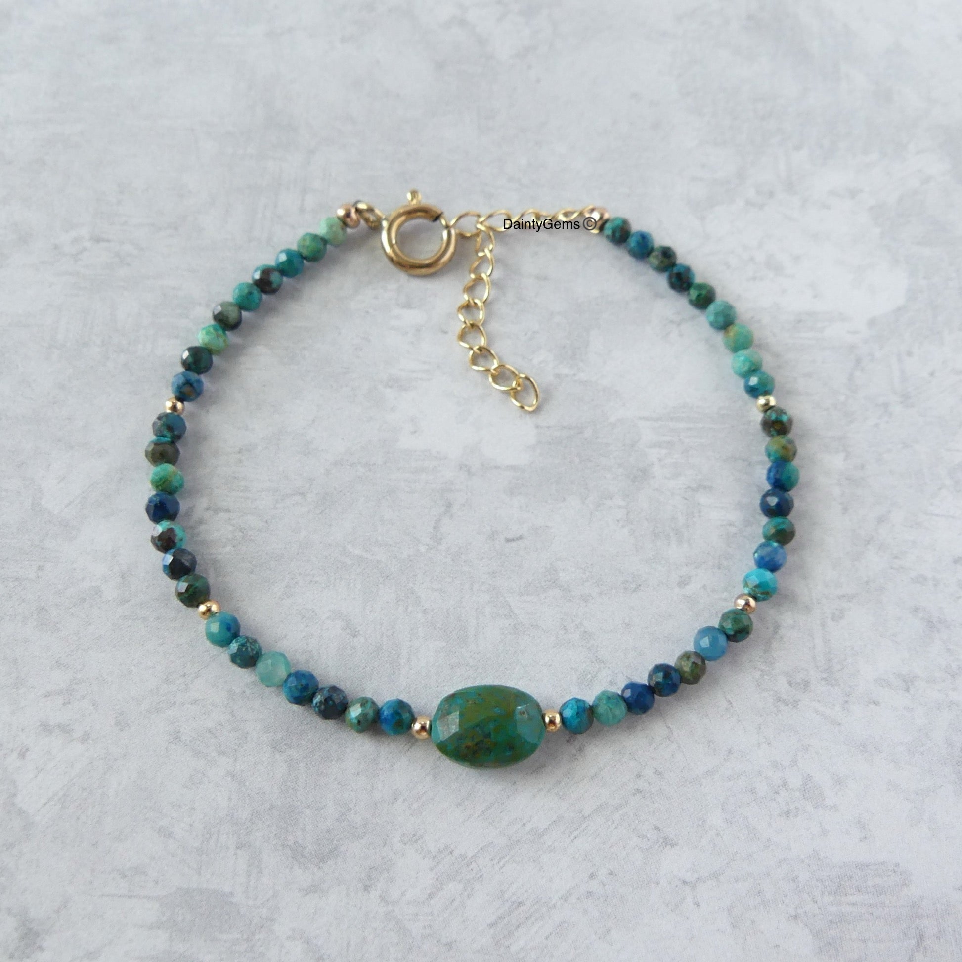 delicate chrysocolla bracelet meaningful jewelry gift unique handcrafted