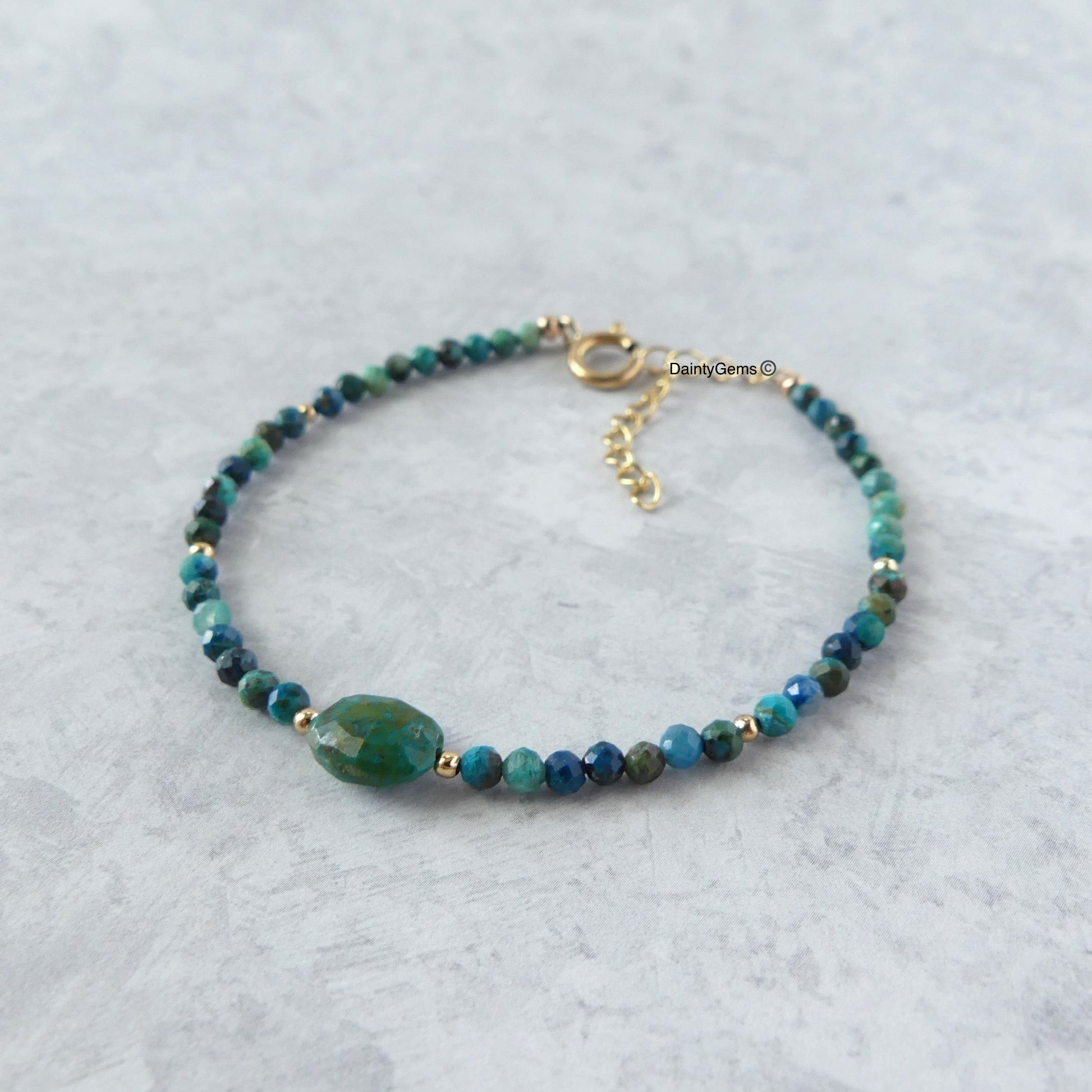 delicate chrysocolla bracelet meaningful jewelry gift unique handcrafted