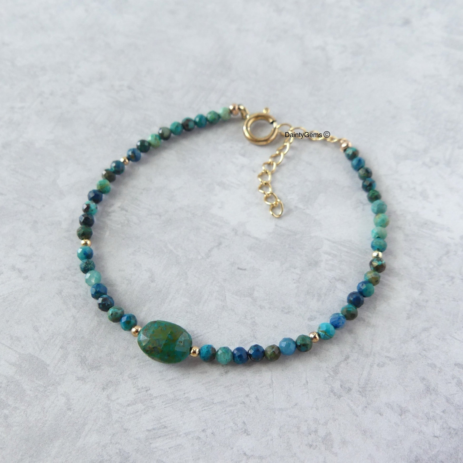 delicate chrysocolla bracelet meaningful jewelry gift unique handcrafted