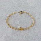 dainty citrine bracelet-delicate