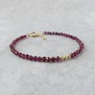 dainty garnet bracelet delicate