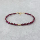 dainty garnet bracelet delicate