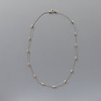 Dainty Silk Cord Necklace 14k Gold Filled Beads Floating Choker Sterling Silver Beads Necklace Delicate Minimalist Jewelry Gift for Women