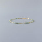 Tiny Apatite Bracelet Dainty Yellow Green Gemstone Beaded Bracelet Pastel Crystal Jewelry Minimalist Stacking Jewelry Gift Bridesmaid