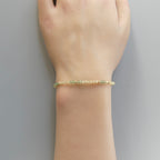 Tiny Apatite Bracelet Dainty Yellow Green Gemstone Beaded Bracelet Pastel Crystal Jewelry Minimalist Stacking Jewelry Gift Bridesmaid