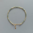 Tiny Apatite Bracelet Dainty Yellow Green Gemstone Beaded Bracelet Pastel Crystal Jewelry Minimalist Stacking Jewelry Gift Bridesmaid