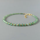 green aventurine rondel bead bracelet
