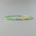 dainty green aventurine beaded bracelet 