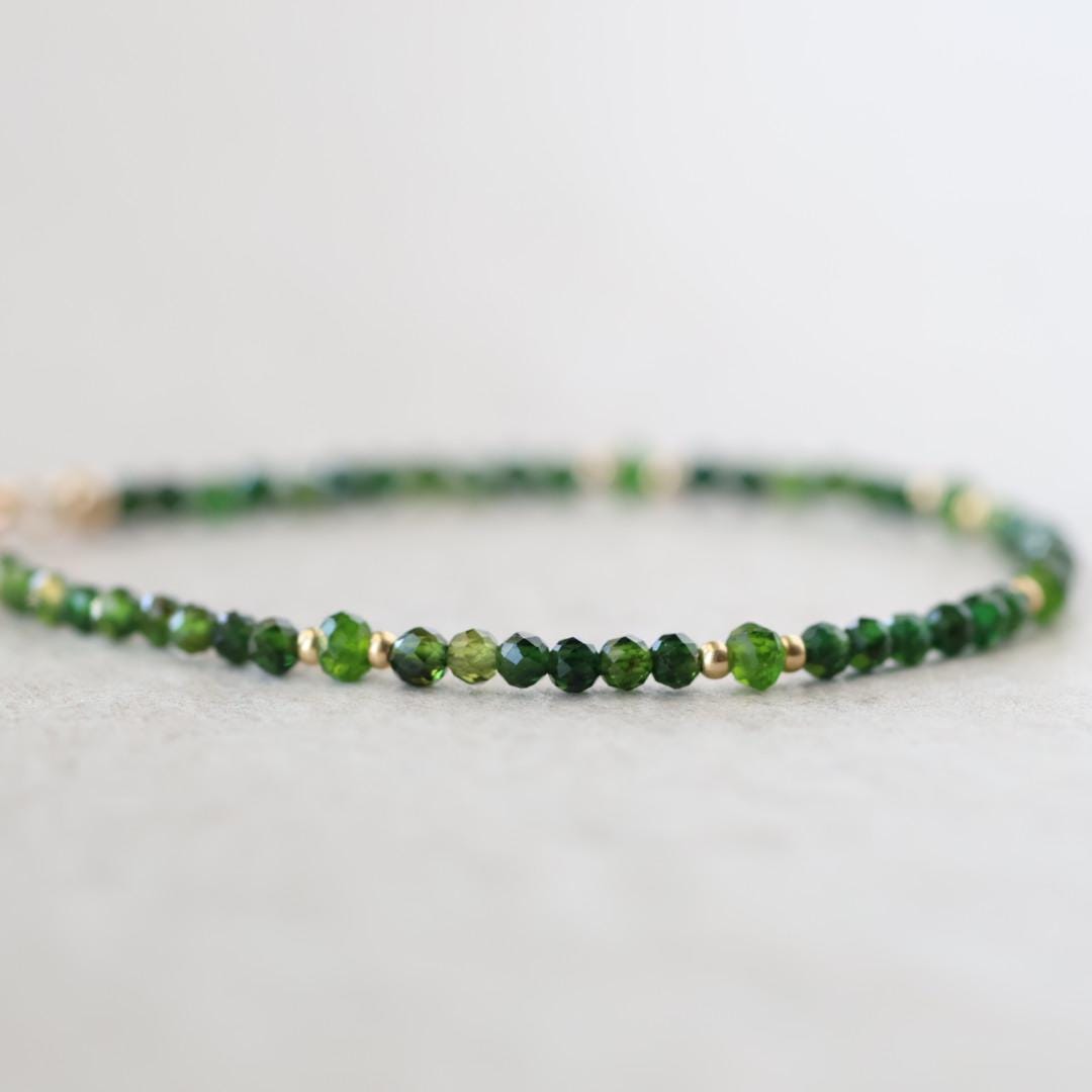 Dainty Green Tourmaline Bracelet